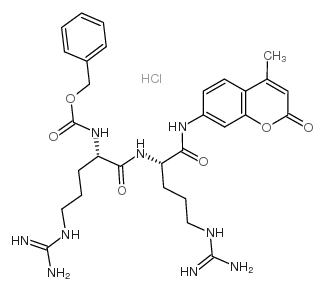 N-ALPHA-CBZ-ARG-ARG 7-AMIDO-4-METHYLCOUMARIN HYDROCHLORIDE structure