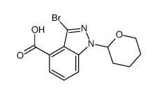 methyl 3-bromo-1-(tetrahydro-2H-pyran-2-yl)-1H-indazole-4-carboxylate Structure