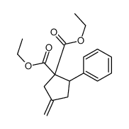 diethyl 4-methylidene-2-phenylcyclopentane-1,1-dicarboxylate结构式