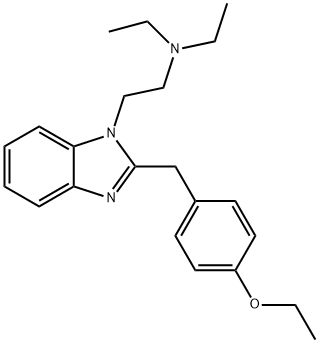 {2-[2-(4-乙氧基-苄基)-苯并咪唑-1-基]-乙基}-二乙胺结构式