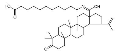 11-[[(1R,3aS,5aR,5bR,7aR,11aR,11bR,13aR,13bR)-5a,5b,8,8,11a-pentamethyl-9-oxo-1-prop-1-en-2-yl-2,3,4,5,6,7,7a,10,11,11b,12,13,13a,13b-tetradecahydro-1H-cyclopenta[a]chrysene-3a-carbonyl]amino]undecanoic acid Structure