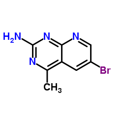 6-Bromo-4-methylpyrido[2,3-d]pyrimidin-2-amine结构式