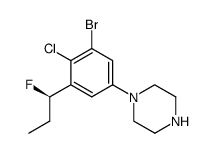 1-{3-bromo-4-chloro-5-[1-(R)-fluoropropyl]}phenylpiperazine结构式