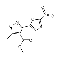 methyl 5-methyl-3-(5-nitrofuran-2-yl)-1,2-oxazole-4-carboxylate Structure