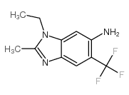 6-amino-1-ethyl-2-methyl-5-(trifluoromethyl)-1H-benzimidazole结构式