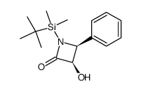 (3R,4S)-1-(tert-butyldimethylsilyl)-3-hydroxy-4-phenylazetidin-2-one Structure