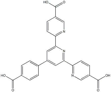 4'-(4-carboxyphenyl)-[2,2':6',2''-terpyridine]-5,5''-dicarboxylic acid structure