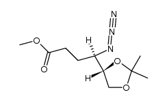 (R)-methyl 4-azido-4-((S)-2,2-dimethyl-1,3-dioxolan-4-yl)butanoate结构式