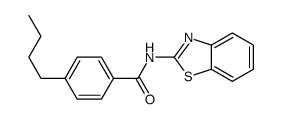 N-(1,3-benzothiazol-2-yl)-4-butylbenzamide结构式