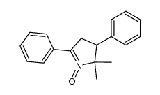 3,4-dihydro-2,2-dimetyl-3,5-diphenyl-2H-pyrrole-1-oxide结构式