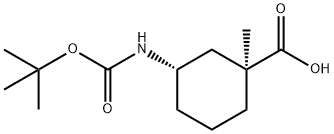 rel-(1R,3R)-3-((tert-butoxycarbonyl)amino)-1-methylcyclohexane-1-carboxylic acid图片