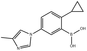 2-Cyclopropyl-5-(4-methylimidazol-1-yl)phenylboronic acid structure