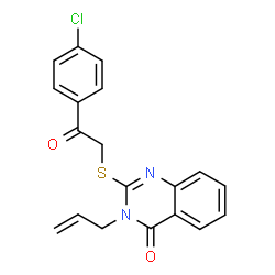 3-allyl-2-((2-(4-chlorophenyl)-2-oxoethyl)thio)quinazolin-4(3H)-one Structure