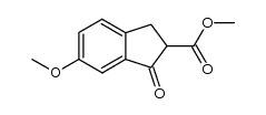 methyl 6-methoxy-1-oxo-2,3-dihydro-1H-indene-2-carboxylate structure