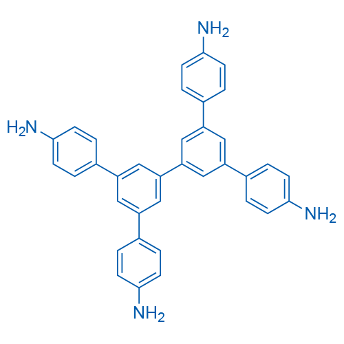 5', 5''-双(4-氨基苯基)-[1, 1': 3', 1'': 3'', 1'''-四联苯]-4, 4'''-二胺结构式