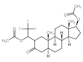 5a-Androstan-3-one, 17b-hydroxy-2-(2,2,2-trifluoro-1-hydroxyethyl)-, diacetate(7CI,8CI) picture