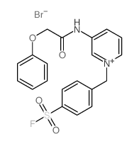 Pyridinium,1-[[4-(fluorosulfonyl)phenyl]methyl]-3-[(2-phenoxyacetyl)amino]-, bromide (1:1) Structure