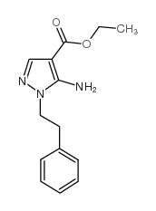 5-氨基-1-苯乙基吡唑-4-甲酸乙酯结构式