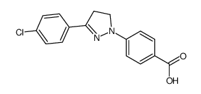 4-[5-(4-chlorophenyl)-3,4-dihydropyrazol-2-yl]benzoic acid Structure