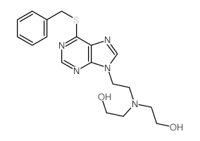 Ethanol,2,2'-[[2-[6-(benzylthio)-9H-purin-9-yl]ethyl]imino]di- (7CI,8CI) Structure