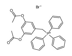 3,5-diacetoxybenzyl-(triphenyl)phosphonium bromide结构式