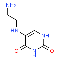 2,4(1H,3H)-Pyrimidinedione,5-[(2-aminoethyl)amino]-(9CI) Structure