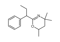 4,4,6-trimethyl-2-(1-phenyl-propyl)-5,6-dihydro-4H-[1,3]oxazine结构式