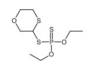 O,O-Diethyl S-(1,4-oxathian-3-yl) =phosphorodithioate Structure