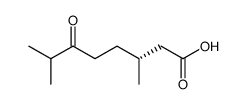 (3R)-3,7-dimethyl-6-oxooctanoic acid Structure