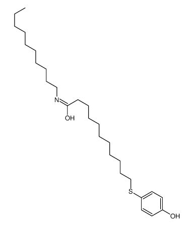 N-decyl-11-(4-hydroxyphenyl)sulfanylundecanamide Structure