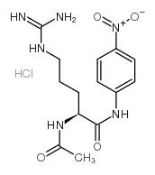 Nα-乙酰基-L-精氨酸4-硝基苯胺盐酸盐结构式