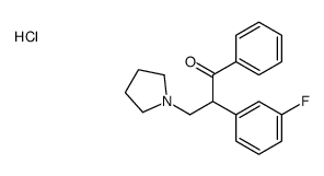 2-(3-fluorophenyl)-1-phenyl-3-pyrrolidin-1-ylpropan-1-one,hydrochloride Structure