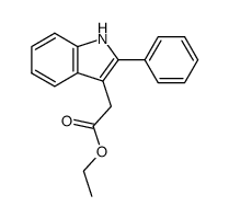 (2-phenyl-1H-indol-3-yl)acetic acid ethyl ester Structure