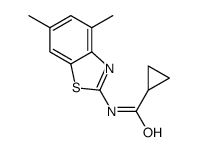 N-(4,6-Dimethyl-1,3-benzothiazol-2-yl)cyclopropanecarboxamide结构式