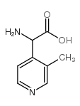 2-氨基-2-(3-甲基-4-吡啶)乙酸结构式