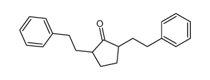 2,5-bis(2-phenylethyl)cyclopentan-1-one结构式