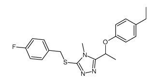 3-[1-(4-ethylphenoxy)ethyl]-5-[(4-fluorophenyl)methylsulfanyl]-4-methyl-1,2,4-triazole Structure