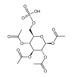 O1,O2,O3,O4-Tetraacetyl-O6-sulfo-β-D-glucopyranose结构式