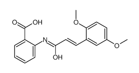 2-[3-(2,5-dimethoxyphenyl)prop-2-enoylamino]benzoic acid结构式