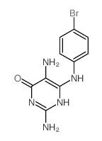 2,5-diamino-6-[(4-bromophenyl)amino]-1H-pyrimidin-4-one Structure