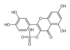 Sulfuric acid 3',4',5,7-tetrahydroxyflavone-3-yl ester结构式