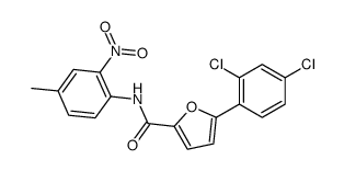 5-(2,4-dichlorophenyl)-N-(4-methyl-2-nitrophenyl)furan-2-carboxamide结构式