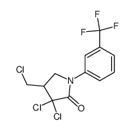 4-Chloromethyl-3,3-dichloro-1-(m-trifluoromethylphenyl)-2-pyrrolidone结构式