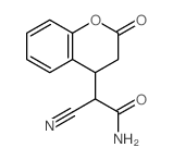 2-cyano-2-(2-oxochroman-4-yl)acetamide Structure