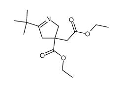 5-tert-butyl-3-ethoxycarbonylmethyl-3,4-dihydro-2H-pyrrole-3-carboxylic acid ethyl ester Structure