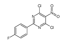 4,6-dichloro-2-(4-fluorophenyl)-5-nitropyrimidine structure