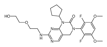 1-Cyclopentyl-3-(2,6-difluoro-3,5-dimethoxy-phenyl)-7-[2-(2-hydroxy-ethoxy)-ethylamino]-3,4-dihydro-1H-pyrimido[4,5-d]pyrimidin-2-one Structure