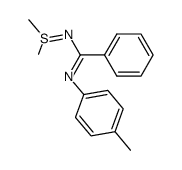 S,S-dimethyl-N-[N-(4-methylphenyl)benzimidoyl]sulfimide结构式