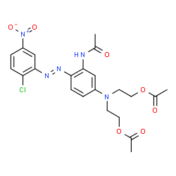 2,2'-[[3-acetamido-4-[(2-chloro-5-nitrophenyl)azo]phenyl]imino]diethyl diacetate Structure