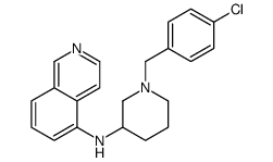 N-[1-[(4-chlorophenyl)methyl]piperidin-3-yl]isoquinolin-5-amine结构式